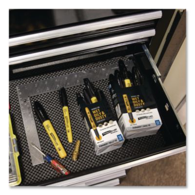 Avery MARKS A LOT UltraDuty Permanent Markers, Medium Chisel Tip, Black, 12/Box (AVE29842) AVE29842