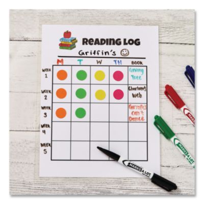 Avery Marks A Lot Desk/pen-Style Dry Erase Marker Value Pack, Assorted Broad Bullet/chisel Tips, Assorted Colors, 24/pack (29870) (AVE29870) AVE29870