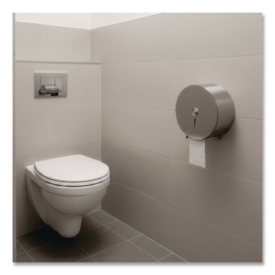 Bobrick Jumbo Toilet Tissue Dispenser, 10.66 x 4.5 x 10.63, Silver (BOB2890) BOB2890