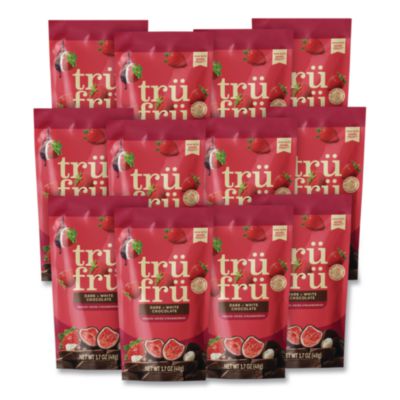 Tru Fru Hyper-Dried Grab & Go Strawberries in White & Dark Chocolate