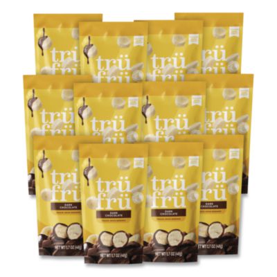 Tru Fru Hyper-Dried Grab & Go Dried Bananas In Dark Chocolate