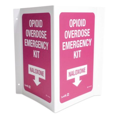 SUREFILL™ Overdose Kit Three-Way Wall Sign