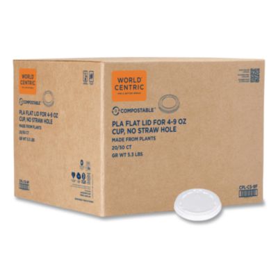 World Centric® PLA Lids for Fiber Portion/Souffle Cups