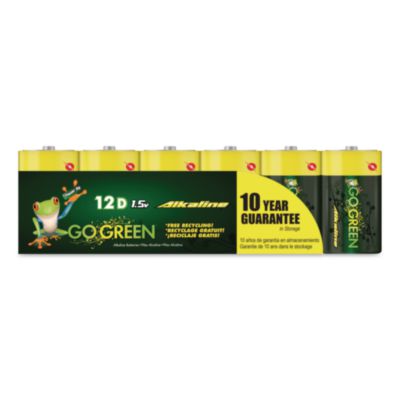 GoGreen Power Alkaline Batteries D