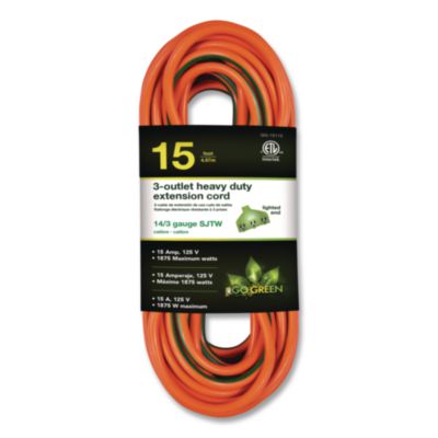 GoGreen Power 14 AWG Lighted End Heavy-Duty Extension Cord