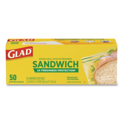 Glad® Zipper Food Storage Sandwich Bags