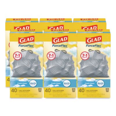 Glad® ForceFlex™ Kitchen Drawstring Trash Bags