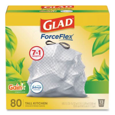 Glad® ForceFlex™ Kitchen Drawstring Trash Bags