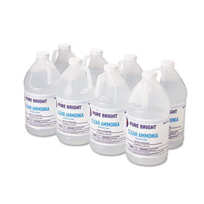Clear Ammonia, 64 oz Bottle, 8/Carton