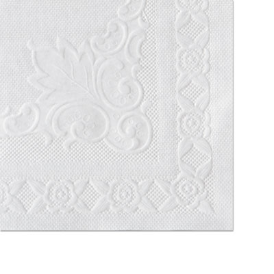 Classic Embossed Straight Edge Placemats, 10 x 14, White, 1,000/Carton HFM601SE1014