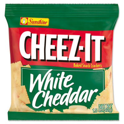 Cheez-It Crackers, 1.5 oz Single-Serving Snack Bags, White Cheddar, 8/Box KEB12653