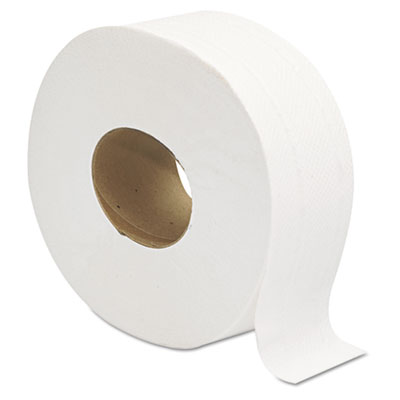 Jumbo JRT Bath Tissue, Septic Safe, 2-Ply, White, 3.25" x 720 ft, 12 Rolls/Carton GEN202