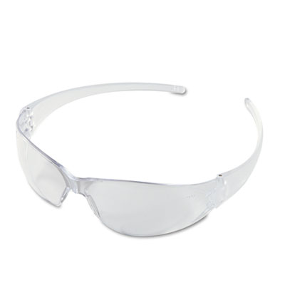 Checkmate Wraparound Safety Glasses, CLR Polycarbonate Frame, Coated Clear Lens, 12 Per Box CRWCK110BX