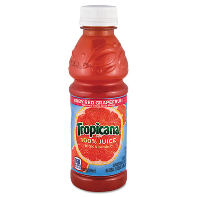 100% Juice, Ruby Red Grapefruit, 10oz Bottle, 24/Carton QKR57161