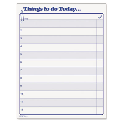 TOPS™ "Things To Do Today" Daily Agenda Pad