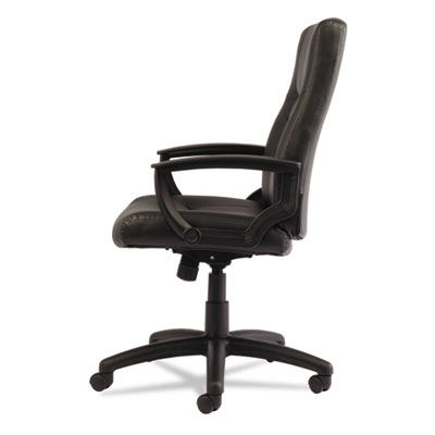 Alera YR Series Executive High-Back Swivel/Tilt Bonded Leather Chair, Supports 275 lb, 17.71