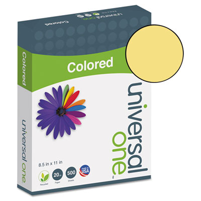 Colored Paper, 20lb, 8-1/2 x 11, Goldenrod, 500 Sheets/Ream UNV11205