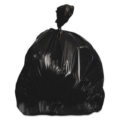 Black High Density Plastic Garbage Bags, 33 GAL