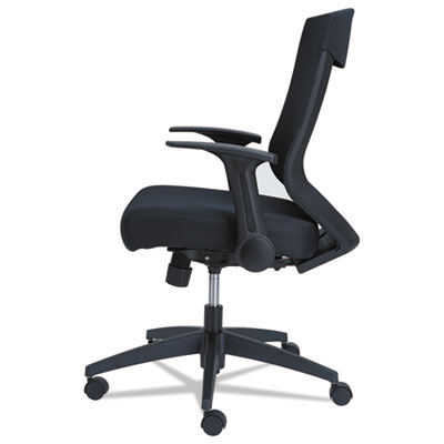 Alera EB-K Series Synchro Mid-Back Flip-Arm Mesh Chair, Supports Up to 275 lb, 18.5