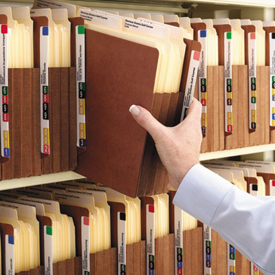 Redrope Drop-Front End Tab File Pockets, Fully Lined 6.5