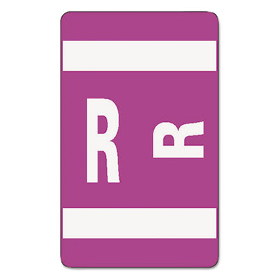 AlphaZ Color-Coded Second Letter Alphabetical Labels, R, 1 x 1.63, Purple, 10/Sheet, 10 Sheets/Pack SMD67188