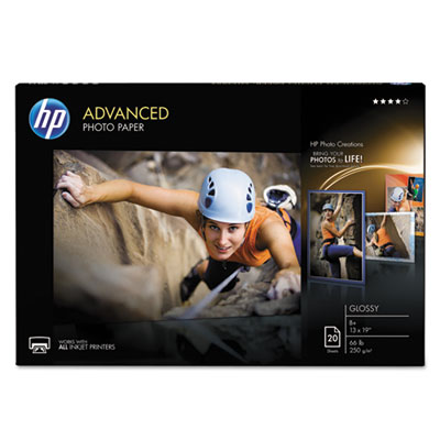 Advanced Photo Paper, 66 lbs., Glossy, 13 x 19, 20 Sheets/Pack HEWCR696A