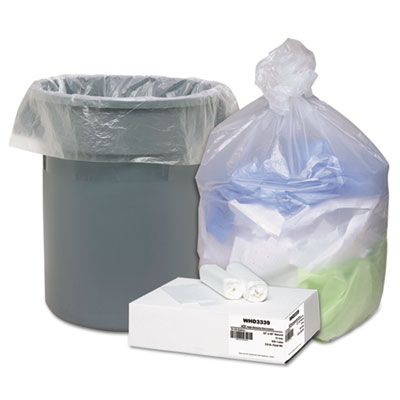 56 Gallon 43X48' Clear Leaf Bags Low Density Trash Can Liners PE