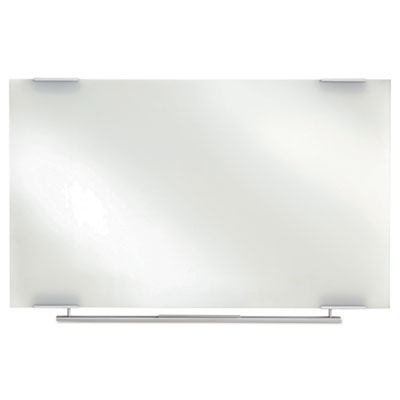 Clarity Glass Dry Erase Board with Aluminum Trim, Frameless, 72 x 36 ICE31160