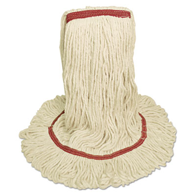 Boardwalk Mop Head, Premium Standard Head, Cotton/rayon Fiber, Large, White, 12/carton (BWK503WHNB) BWK503WHNB