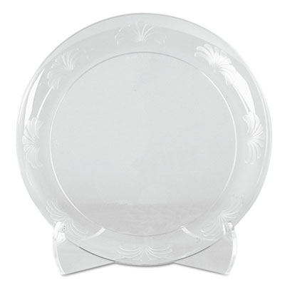 Designerware Plates, Plastic, 6" dia, Clear, 18/Pack, 10 Packs/Carton WNADWP6180