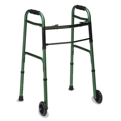 DMI® Two-Button Release Folding Walker with Wheels