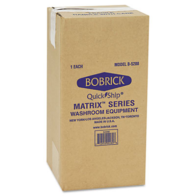 Bobrick Matrix Series Two-Roll Tissue Dispenser, 6.25 x 6.88 x 13.5, Gray (BOB5288) BOB5288