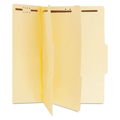 Universal 10317 Pressboard End Tab Folders Letter Six-Section Green Box of 10 