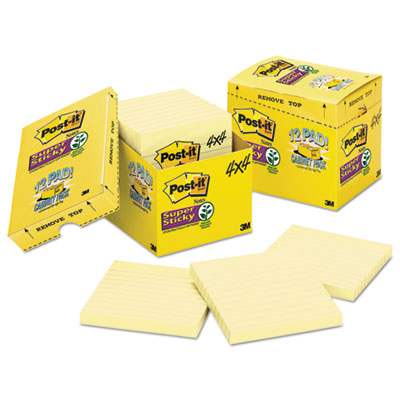 Post-it® Notes Super Sticky Pads in Canary Yellow, Value Pack, 3 x 3, 90  Sheets/Pad, 24 Pads/Pack