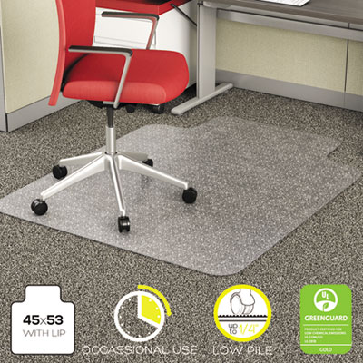 deflecto® EconoMat® Occasional Use Chair Mat for Commercial Flat Pile Carpeting