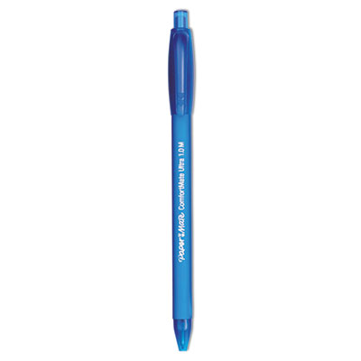 ComfortMate Ultra Ballpoint Pen, Retractable, Medium 1 mm, Blue Ink, Blue Barrel, Dozen PAP6310187