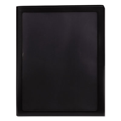 Frame View Poly Two-Pocket Folder, 100-Sheet Capacity, 11 x 8.5, Clear/Black, 5/Pack