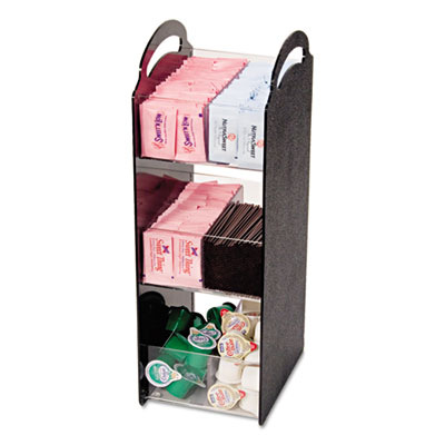 Coffee Condiment Caddy Organizer, 10 Compartments, 5.4 x 11 x 12.6, Black -  mastersupplyonline