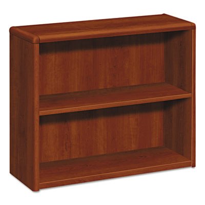 10700 Series Wood Bookcase, Two-Shelf, 36w x 13.13d x 29.63h, Cognac HON10752CO