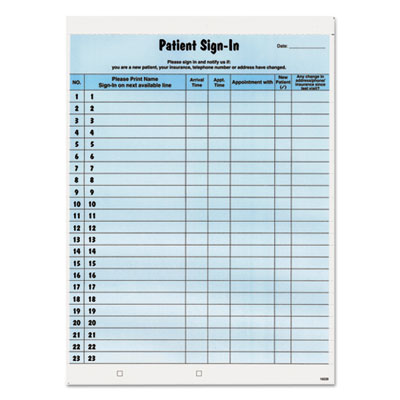 Tabbies® Patient Sign-In Label Forms