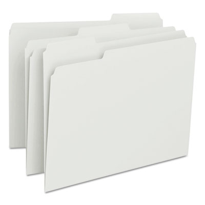 Colored File Folders, 1/3-Cut Tabs: Assorted, Letter Size, 0.75" Expansion, White, 100/Box SMD12843
