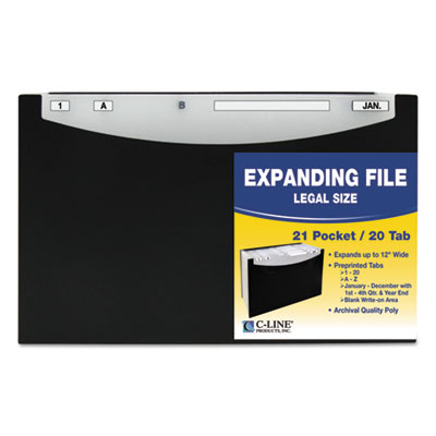 C-Line® 21-Pocket Stand-Up Design Expanding File