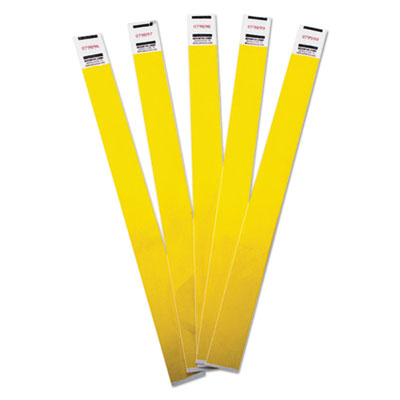 Crowd Management Wristbands, Sequentially Numbered, 9.75" x 0.75", Yellow, 500/Pack AVT75512