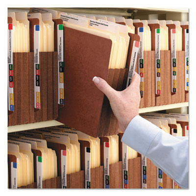 Redrope Drop-Front End Tab File Pockets, Fully Lined Colored Gussets, 5.25