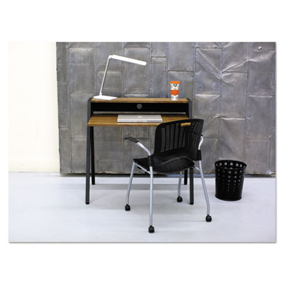 Bubble Wastebaskets, 6 gal, Steel, Black