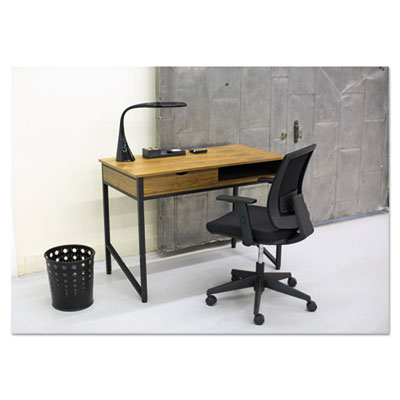 Bubble Wastebaskets, 6 gal, Steel, Black