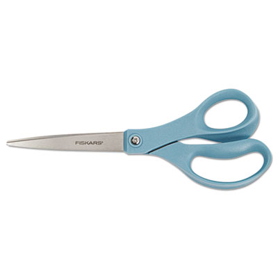 Contoured Performance Scissors, 8" Long, 3.5" Cut Length, Blue Straight Handle FSK1424901005
