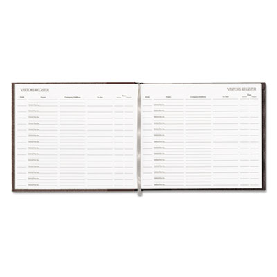 Hardcover Visitor Register Book, Black Cover, 9.78 x 8.5 Sheets, 128 Sheets/Book