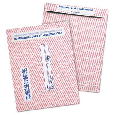 Quality Park™ Gray/Red Paper Gummed Flap Personal and Confidential Interoffice Envelope