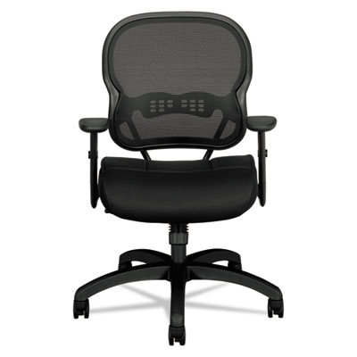 HON Wave Mesh Mid-Back Task Chair, Supports Up To 250 Lb, 18" To 22.25" Seat Height, Black (BSXVL712MM10) BSXVL712MM10
